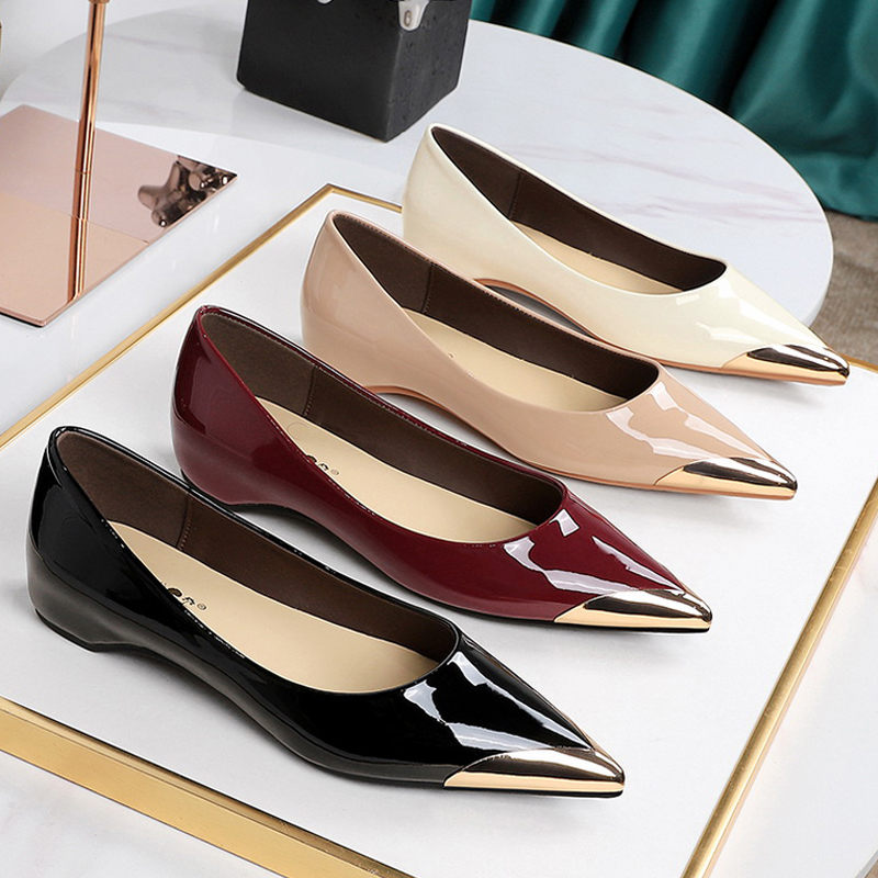 Women'S Shoes To Men'S - BIGTREE Schoenen Lage Hakken Damesschoenen Lakleer