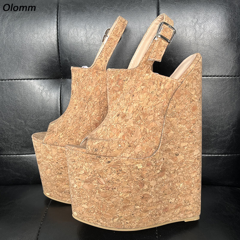 Cork Wedge Sandal - Olomm Handgemaakte Vrouwen Zomer Platform Sandalen