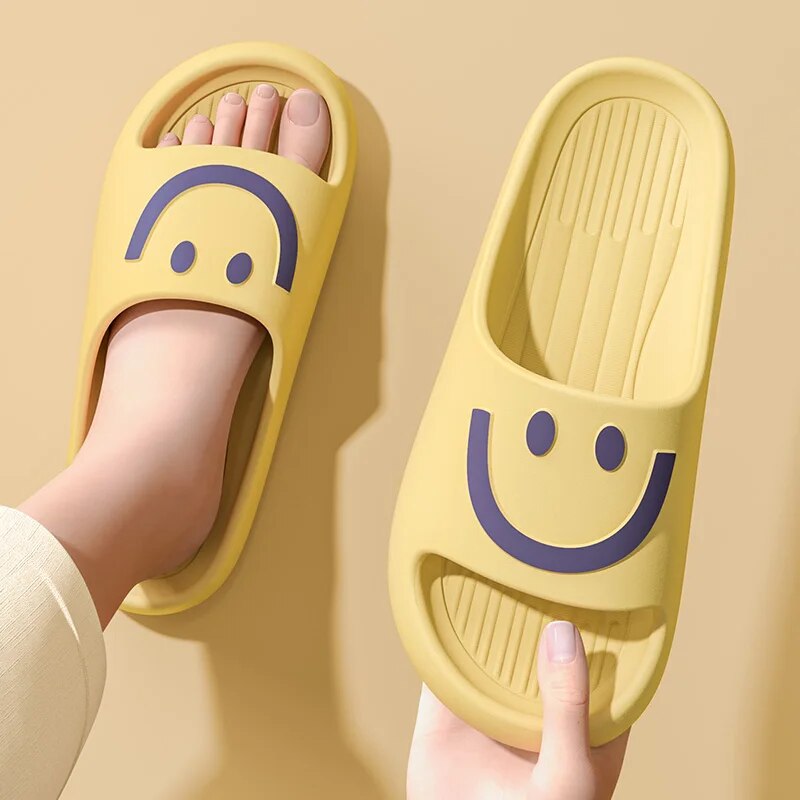 Women'S Shoes To Men'S - Smiley Face Cloud Slippers Dames Heren