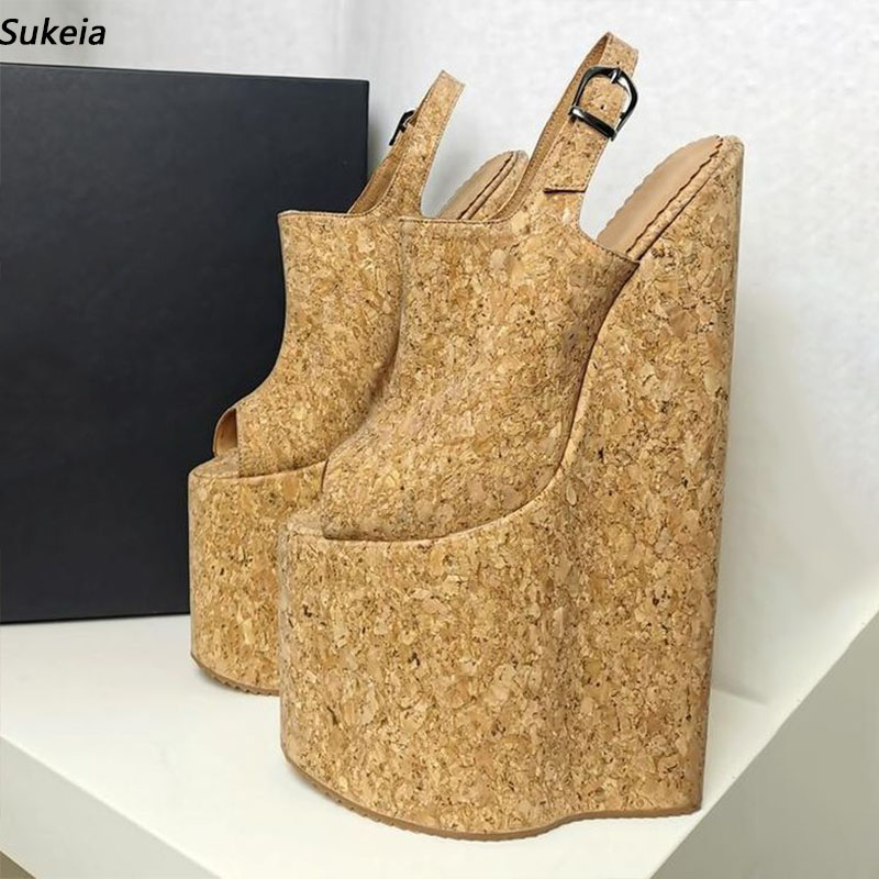 Cork Wedge Sandal - Sukeia Handgemaakte Vrouwen Zomer Platform Sandalen