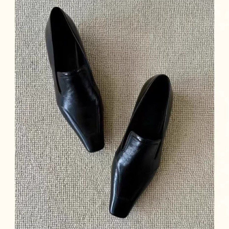 Women Shoes Heels - Retro vierkante teen diepe mond instappers