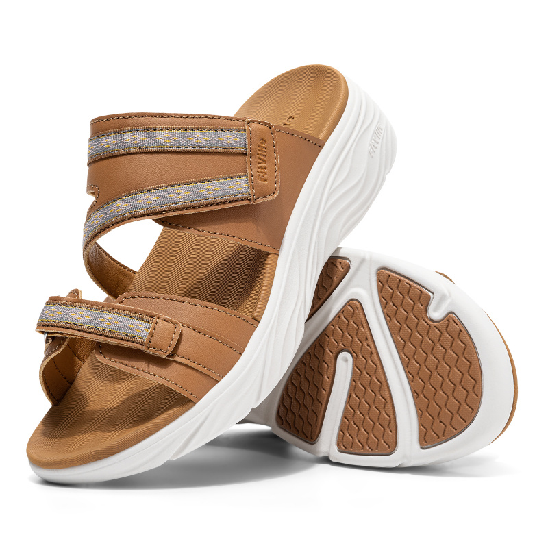 Women'S Shoes With Bunions - FitVille Damespantoffels Brede, verstelbare bandjes Wedge-sandalen