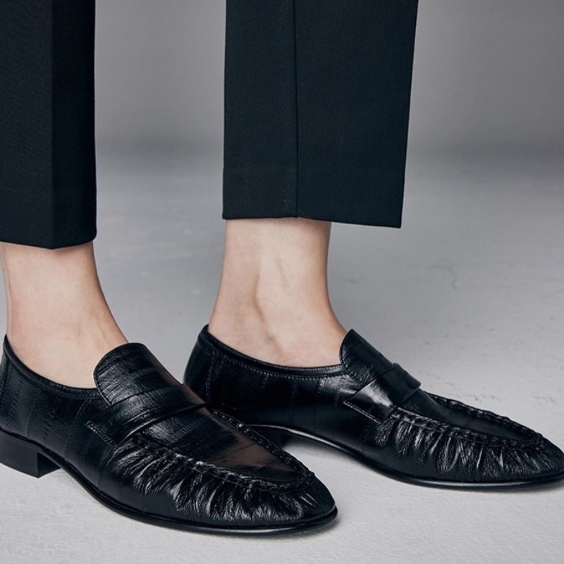 Women'S Shoes Round Toe - Luxe damesschoenen Nieuwe handgemaakte lederen loafers