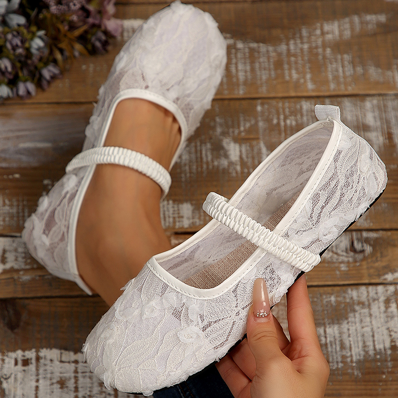 Women'S Shoes Round Toe - Damesschoenen Ademend Mesh Platte Schoenen Dames