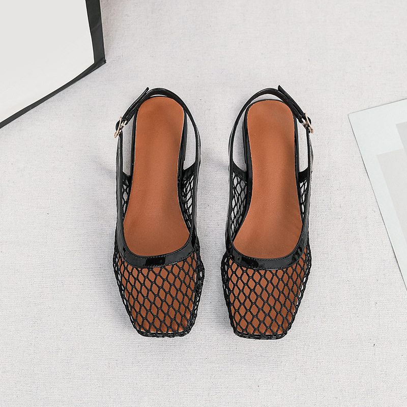 Mesh vierkante teenslippers ta - Women Shoes Japan recensie en prijs