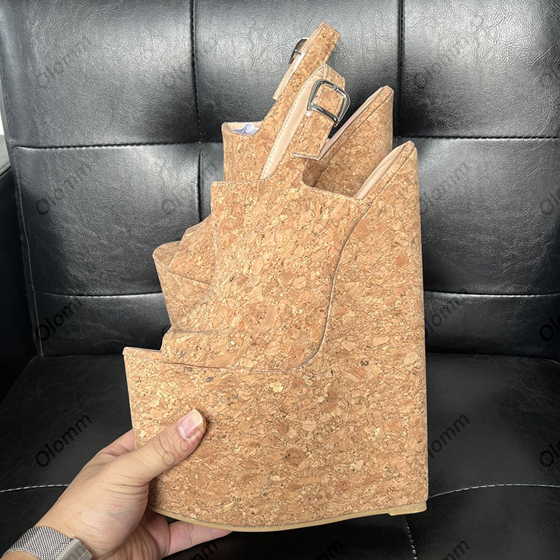 Olomm Handgemaakte Vrouwen Zom - Cork Wedge Sandal recensie en prijs