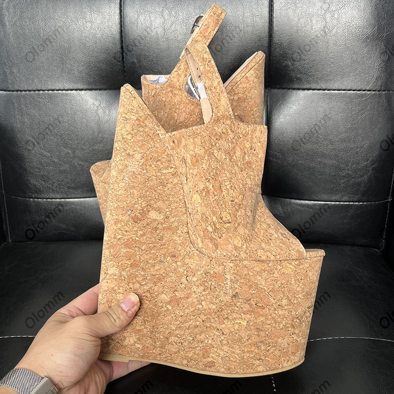Olomm Handgemaakte Vrouwen Zom - Cork Wedge Sandal recensie en prijs