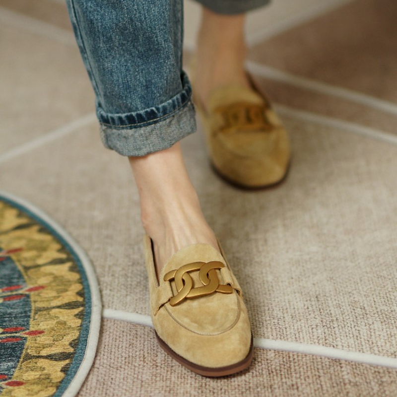 Suede Leer Vrouwen Instappers  - Women'S Shoes Round Toe recensie en prijs