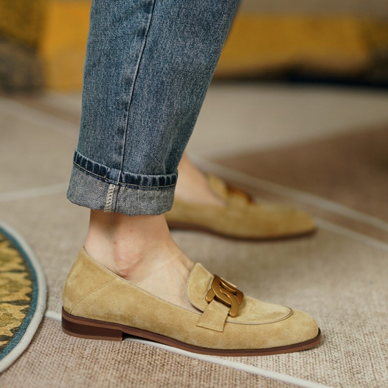Suede Leer Vrouwen Instappers  - Women'S Shoes Round Toe recensie en prijs