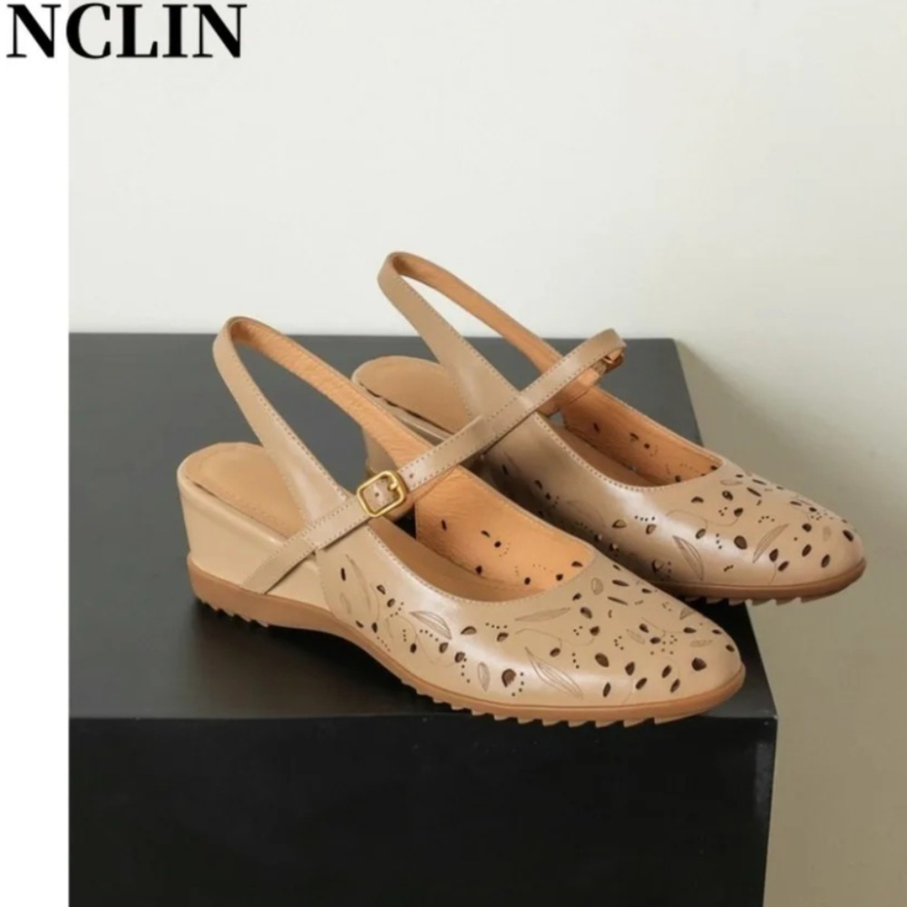 2026 Nieuwe Casual Wedge Sling - Cork Wedge Sandal recensie en prijs