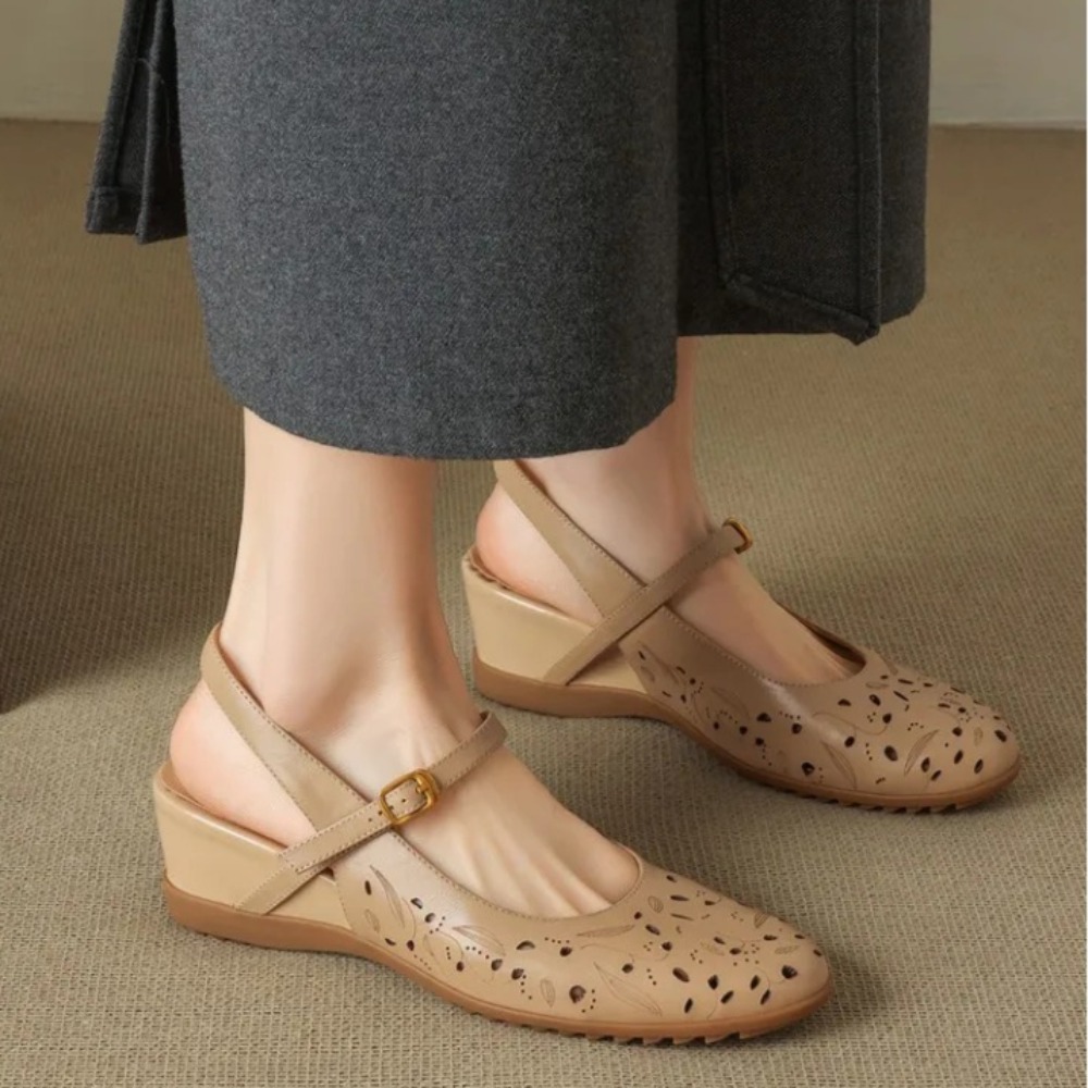 2026 Nieuwe Casual Wedge Sling - Cork Wedge Sandal recensie en prijs