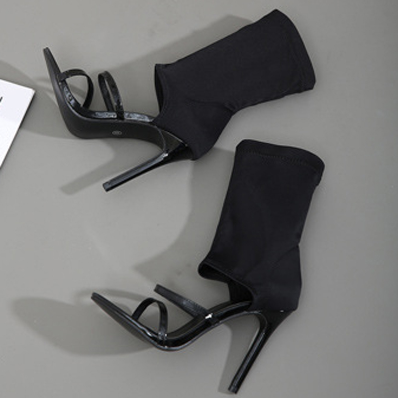 Mode Hoge Top Elastische Stof  - Women Shoes Boots recensie en prijs