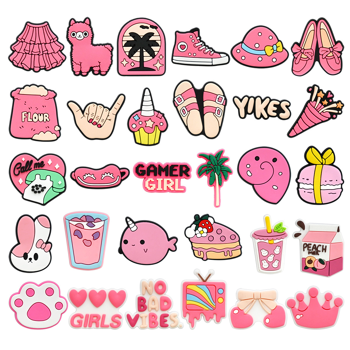 Cute Pink Shoe Charms Decorati - Women'S Shoes Crocs recensie en prijs