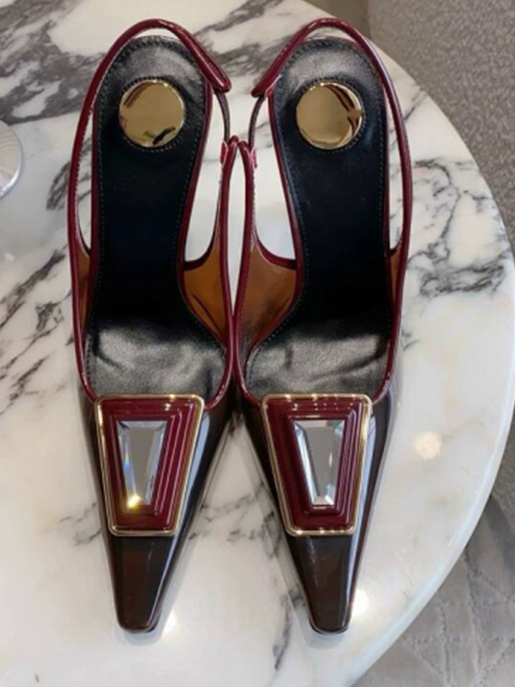 Transparante PVC-slingbackpump - Metallic Heel Sandal recensie en prijs
