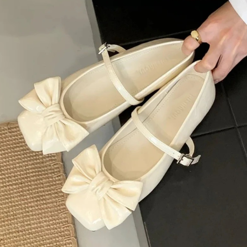Leuke Strik Vierkante Teen Ont - Women Shoes Brands recensie en prijs