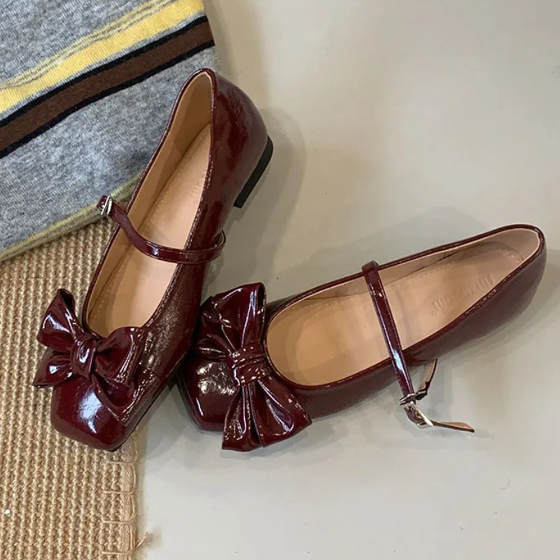 Leuke Strik Vierkante Teen Ont - Women Shoes Brands recensie en prijs