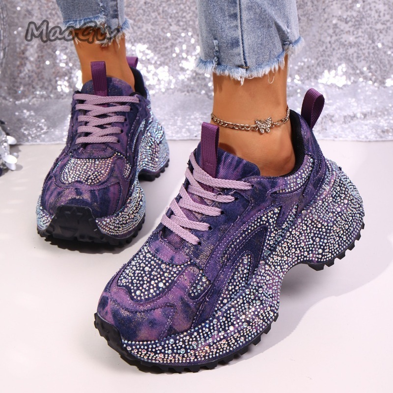 Mode Strass Dames Chunky Sneak - Platform Sneakers Chunky recensie en prijs