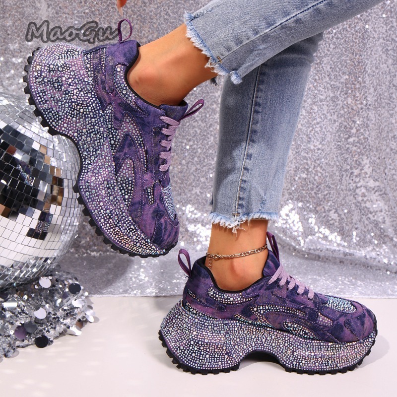 Mode Strass Dames Chunky Sneak - Platform Sneakers Chunky recensie en prijs