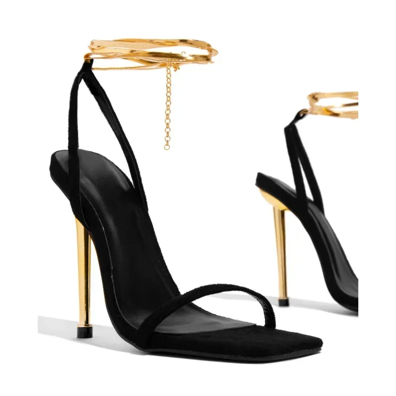 Sexy Dames Gouden Hangslot Hog - Metallic Heel Sandal recensie en prijs