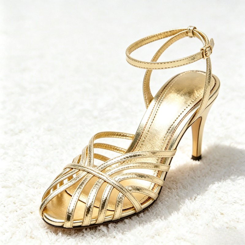 Sexy Gouden Holle Smalle Band  - Metallic Heel Sandal recensie en prijs