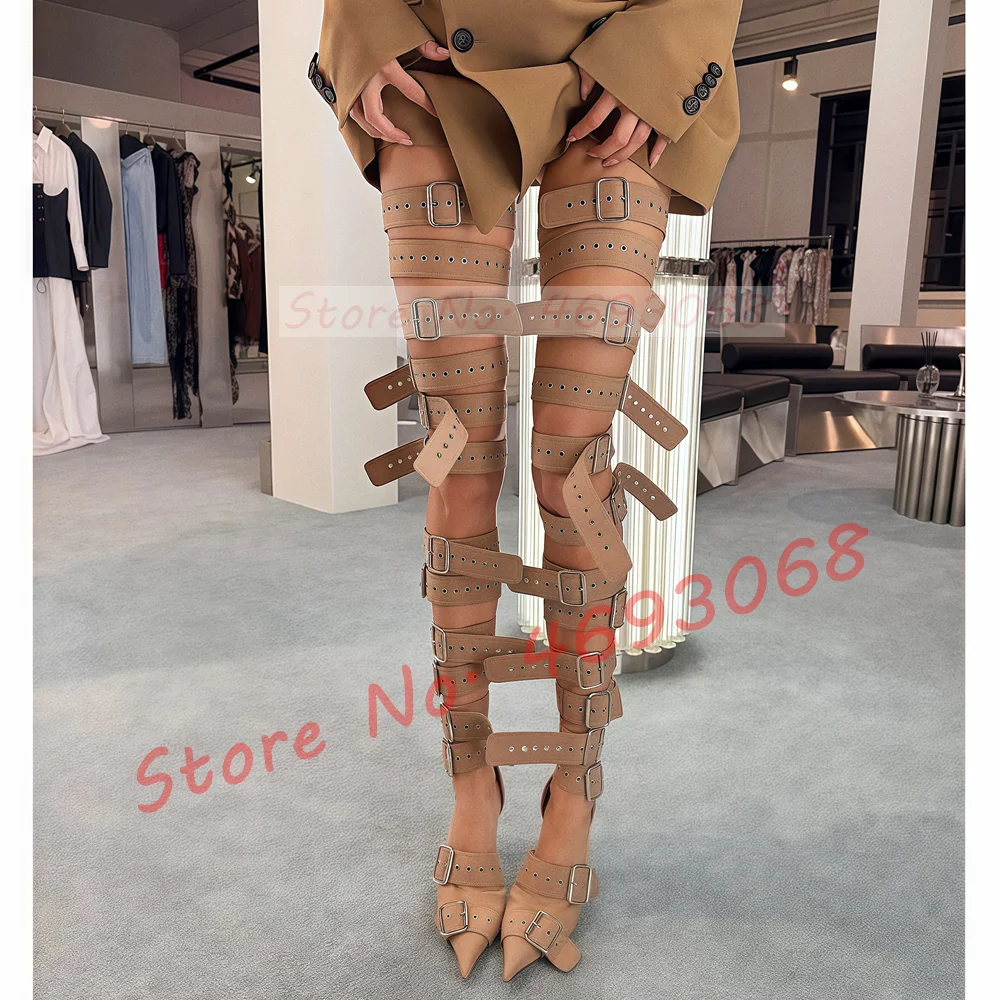 Naakt Gesp Dij Hoge Sandalen V - Metallic Heel Sandal recensie en prijs