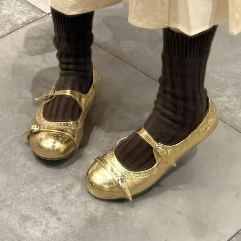 Vintage metalen gesp leren Mar - Women'S Shoes Round Toe recensie en prijs